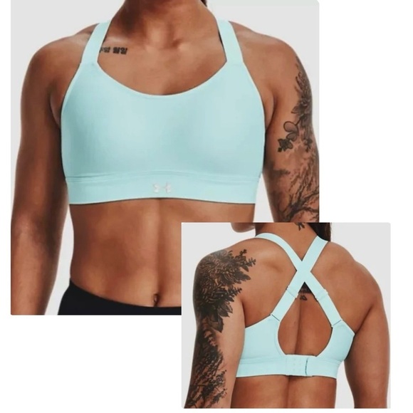 UNDER ARMOUR woman's Hight Infinity High Support Sports Bra Blue size S - Picture 1 of 8